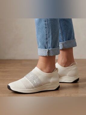Anne Klein White Sneakers With Embellishments